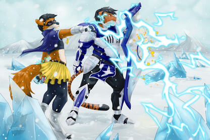 Paladin and SpellSlinger, Characters © Makeshiftdhole, BengaliOleander